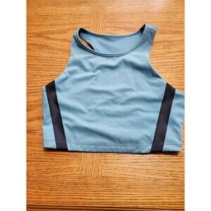 Joy Lab Medium Support Longline Sports Bra Size Medium Teal & Navy